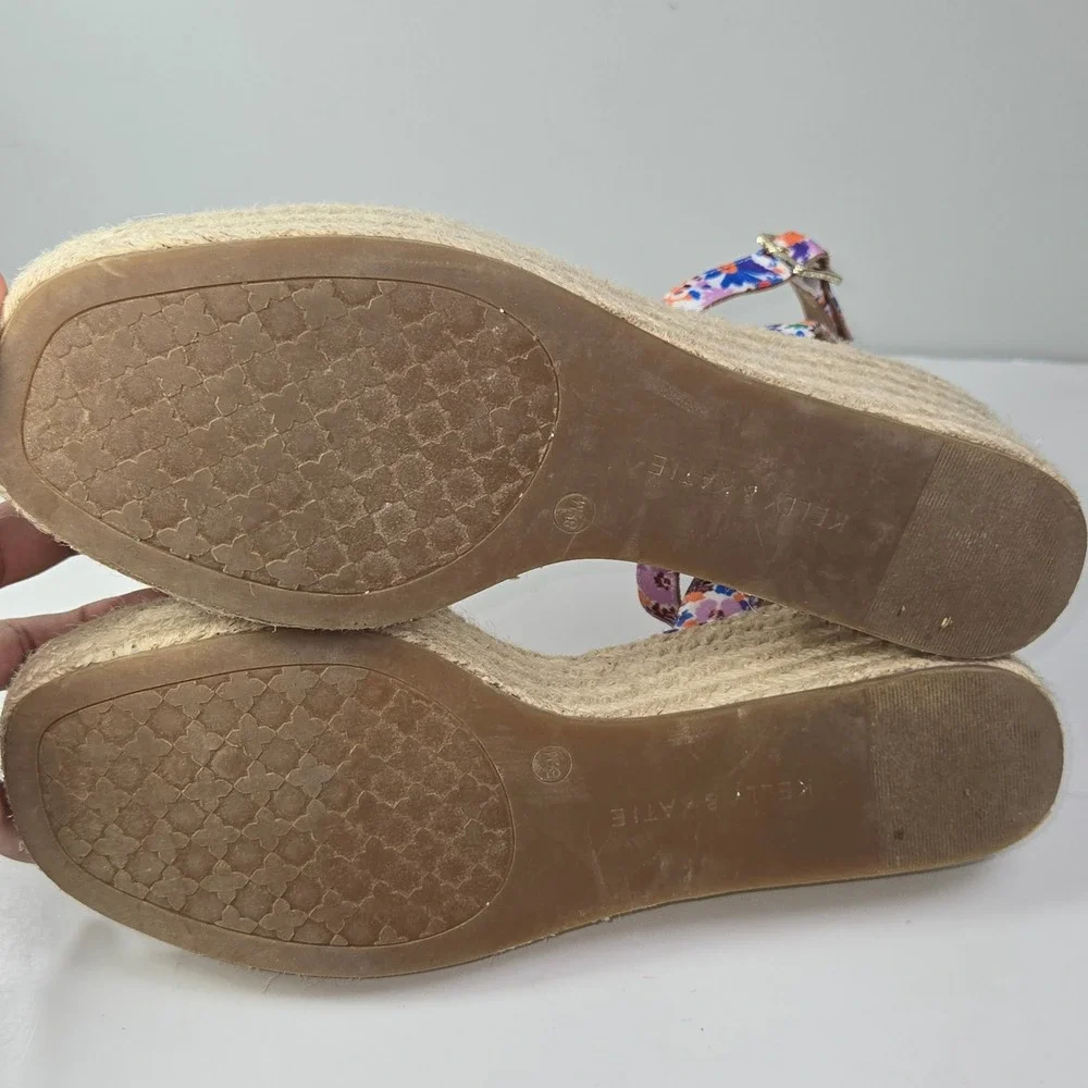 Kelly & Katie Faydrena Floral Espadrille Wedge Sandals Multi Color Womens‎ 8.5M